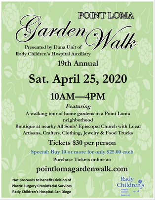 Point Loma Garden Walk Poster Point Loma Garden Walk 2020